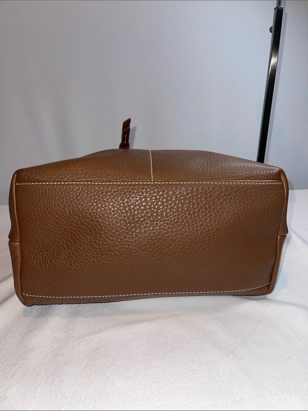 Dooney & Bourke Pebbled Leather Hobo Shoulder Bag Cognac Brown Large Purse - Picture 9 of 17